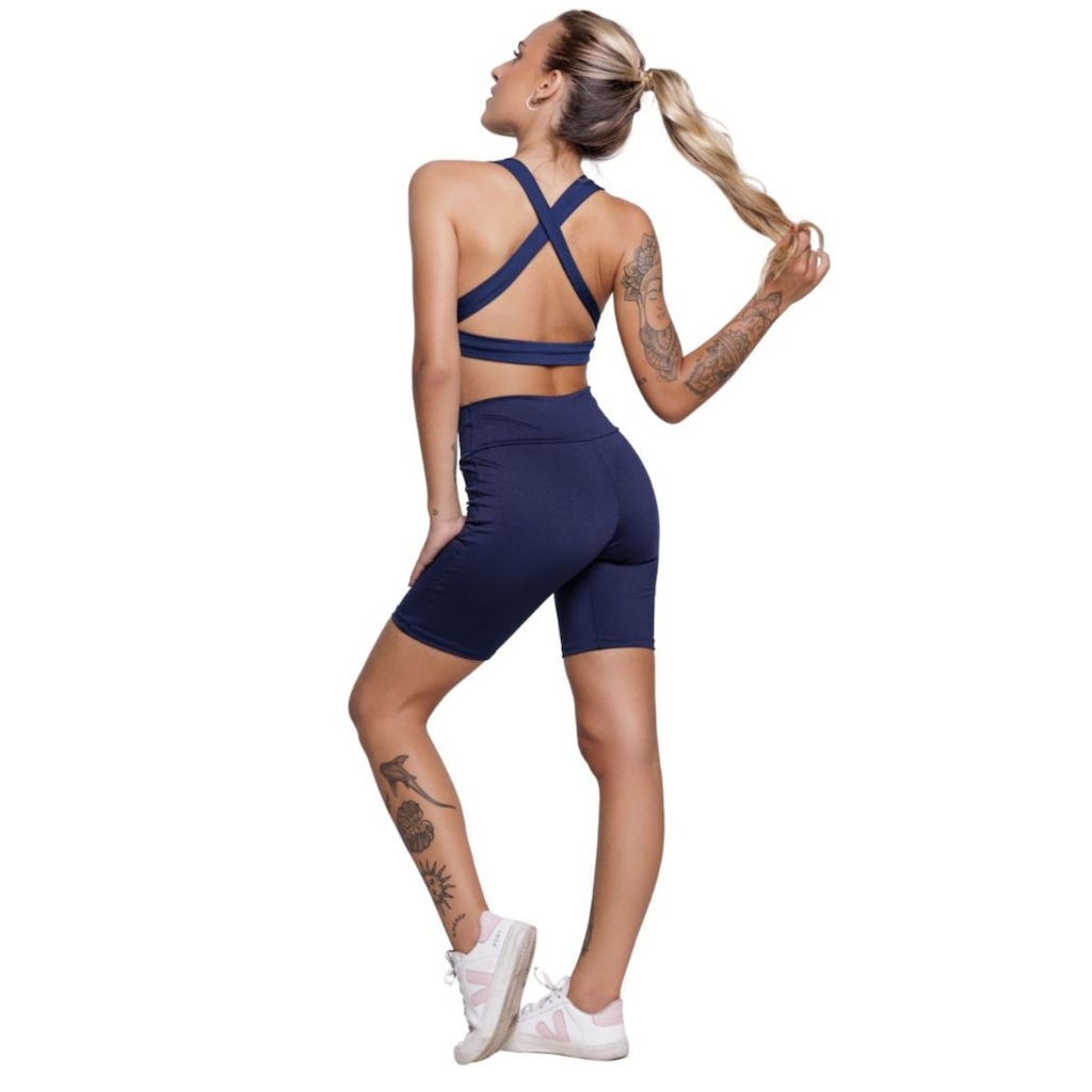 Imagem 2 do produto Conjunto Top com Bojo e Bermuda Vekyo Feminino