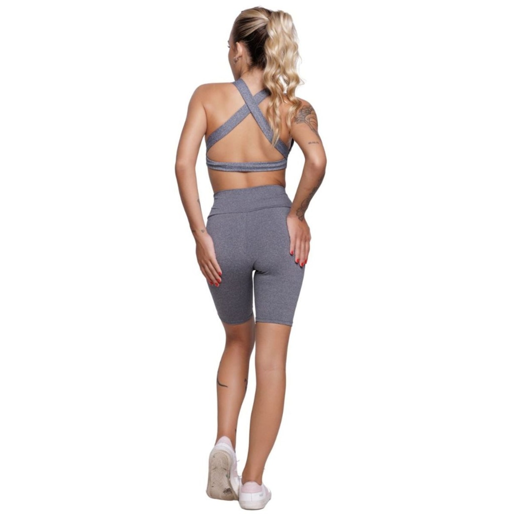 Imagem 2 do produto Conjunto Top bojo e Bermuda Ciclista Vekyo Feminino