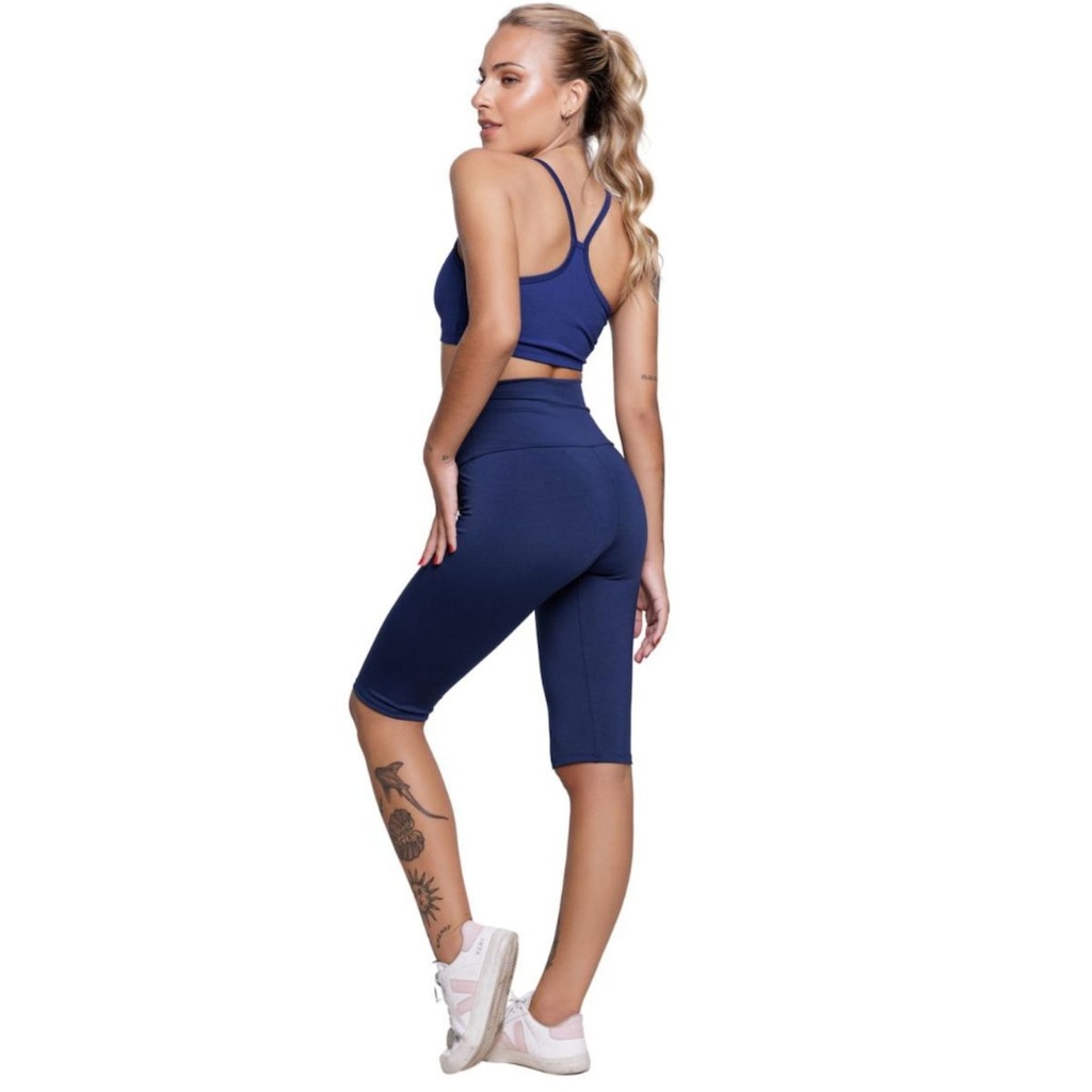 Imagem 3 do produto Conjunto Bermuda Ciclista e Top Alça Fina Vekyo Feminino