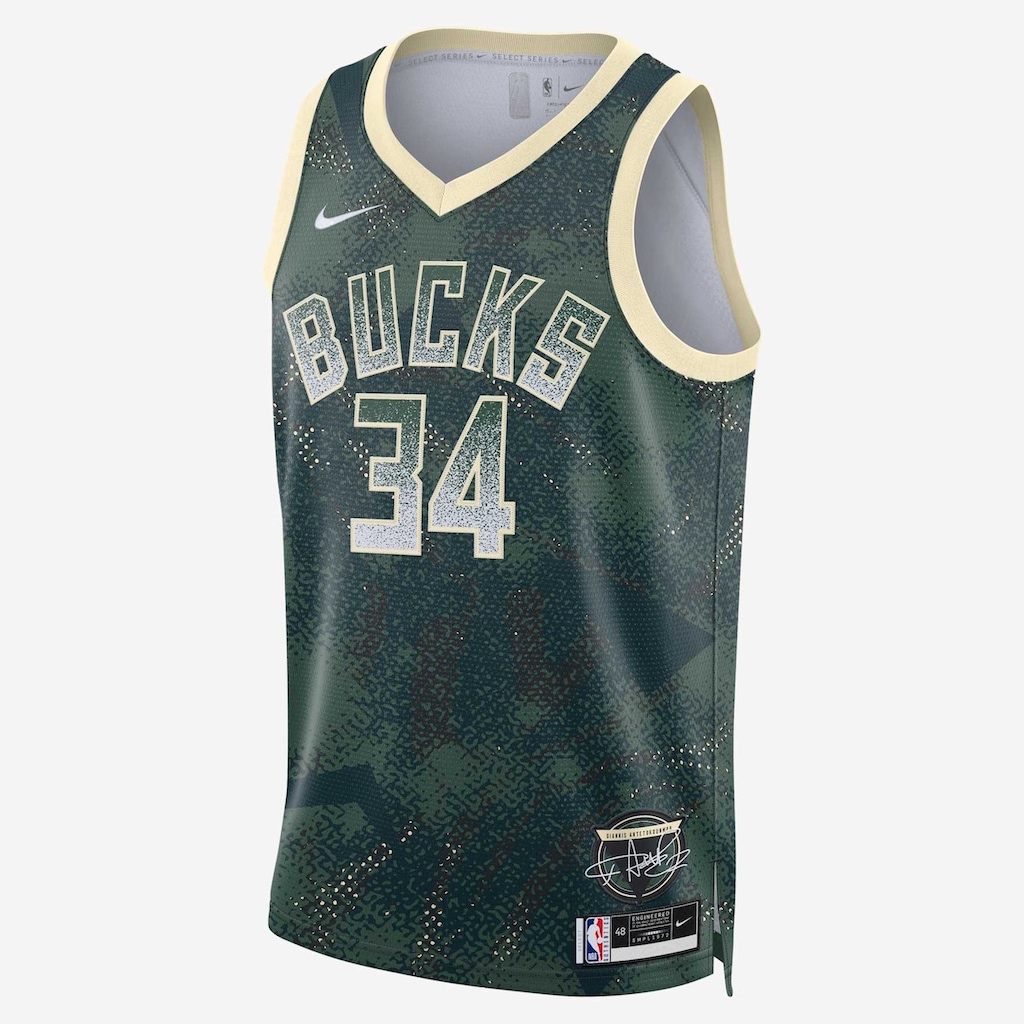 Camiseta Regata Nike NBA Giannis Antetokounmpo Milwaukee Bucks 2025/26 Select Series Masculina