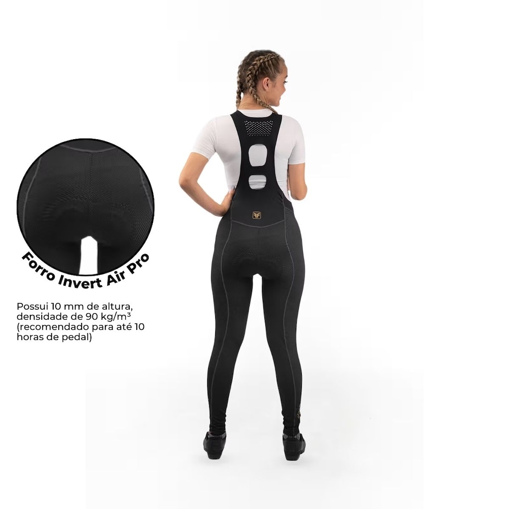 Imagem 2 do produto Calça Bretelle de Ciclismo Free Force Performance Gel Feminina