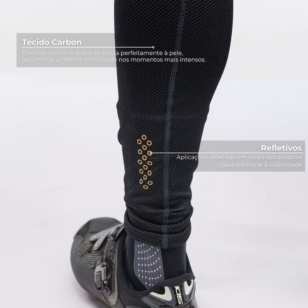 Imagem 4 do produto Calça Bretelle de Ciclismo Free Force Performance Gel Masculina