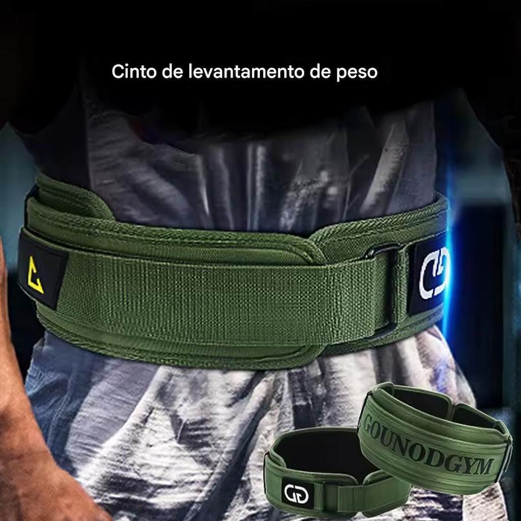 Imagem 4 do produto Cinturão Para Levantamento Agachamento de Peso Gold Sports Power-Ajustável