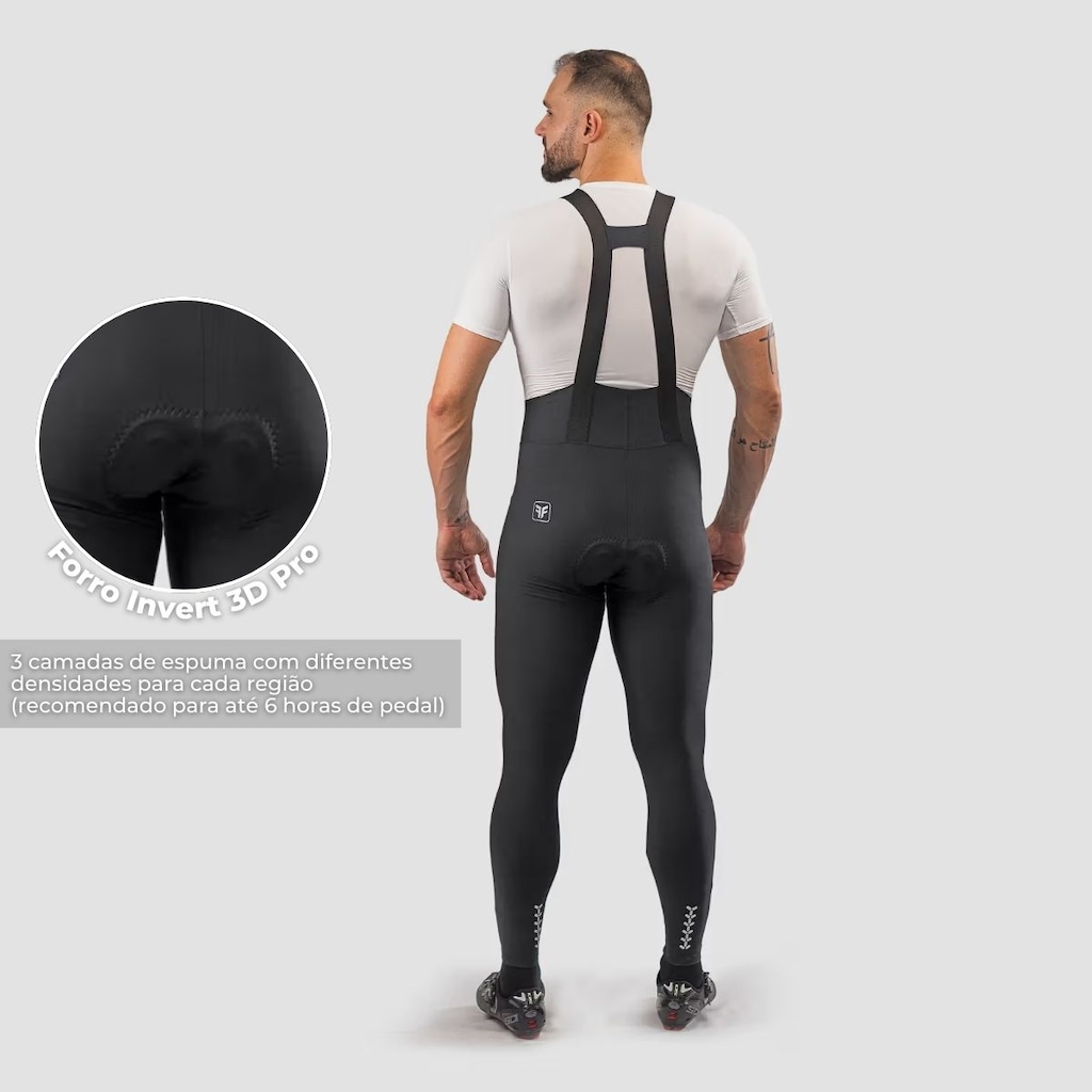 Imagem 2 do produto Calça Bretelle de Ciclismo Free Force Classic Invert Masculina