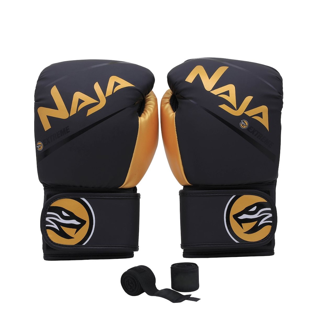 Luva de Boxe/Muay Thai Naja Extreme + Bandagem Extra - Adulto