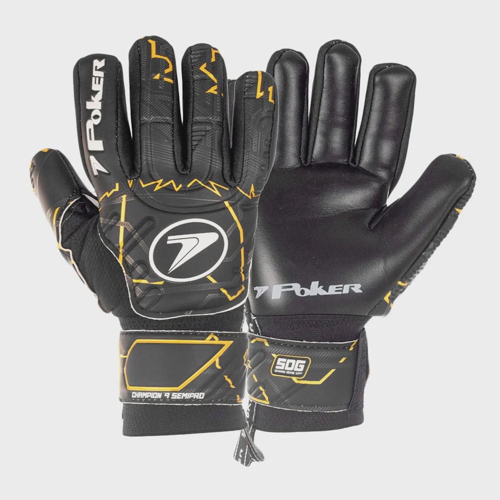 Luva de Goleiro Adulto Poker Semi-Profissional Champion 9