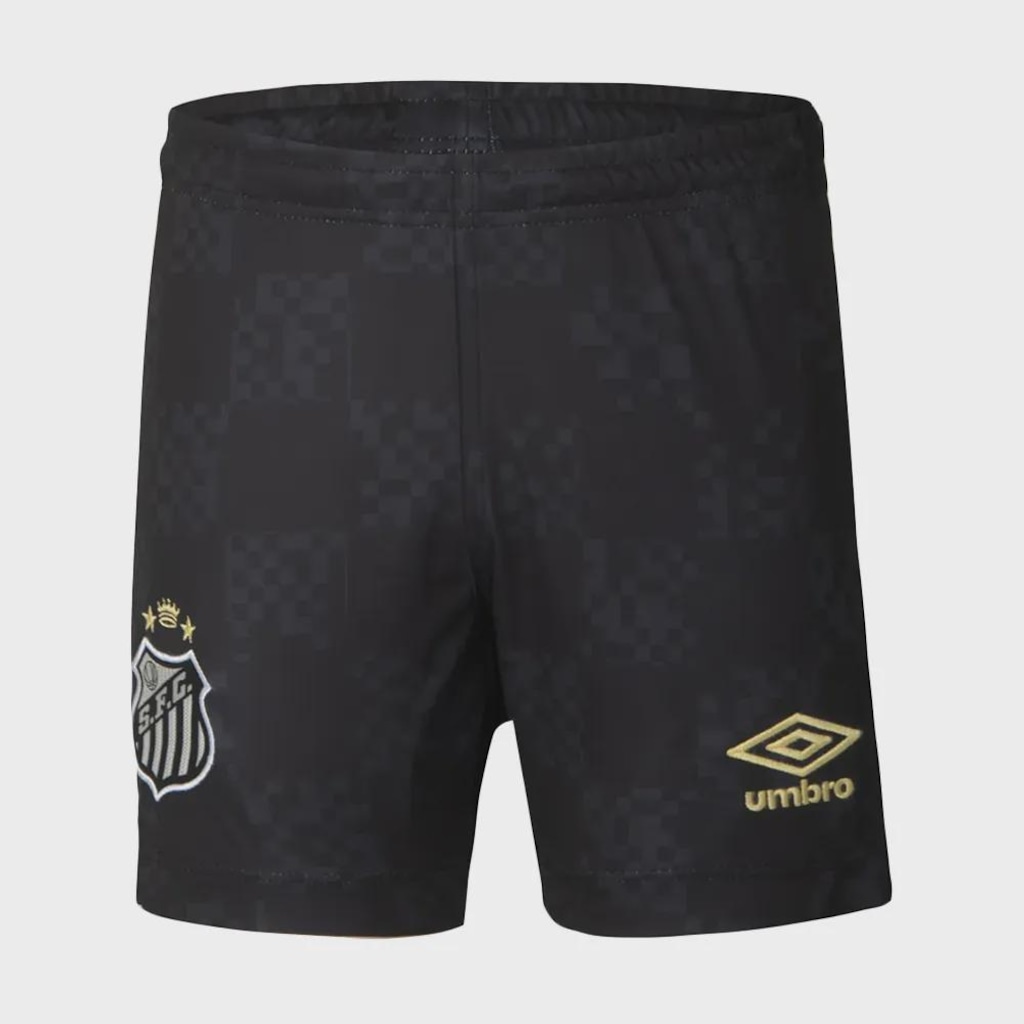 Calção Infantil Umbro Santos Oficial 2 2025