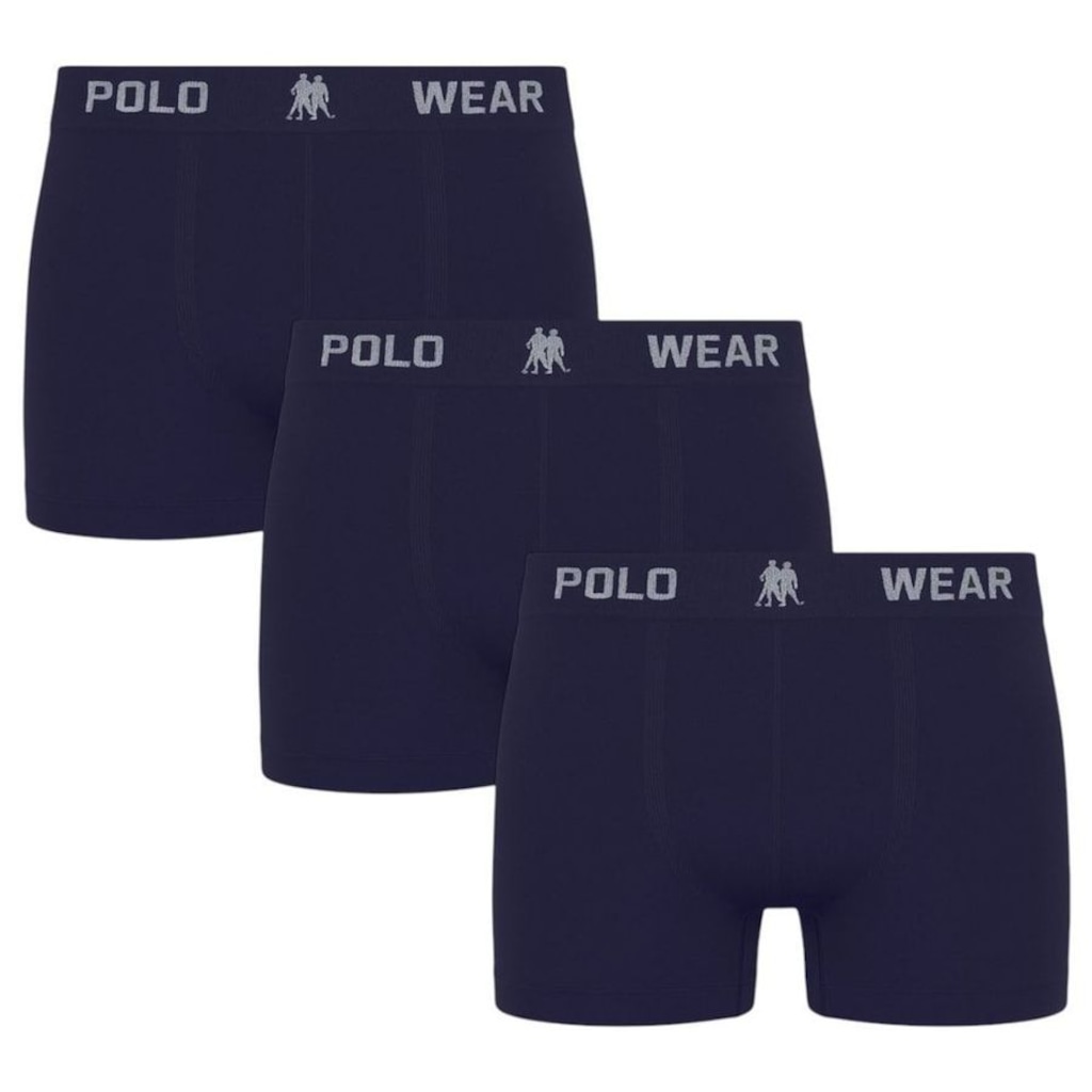 Cueca Boxer Polo Wear - 3 Unidades - Masculina