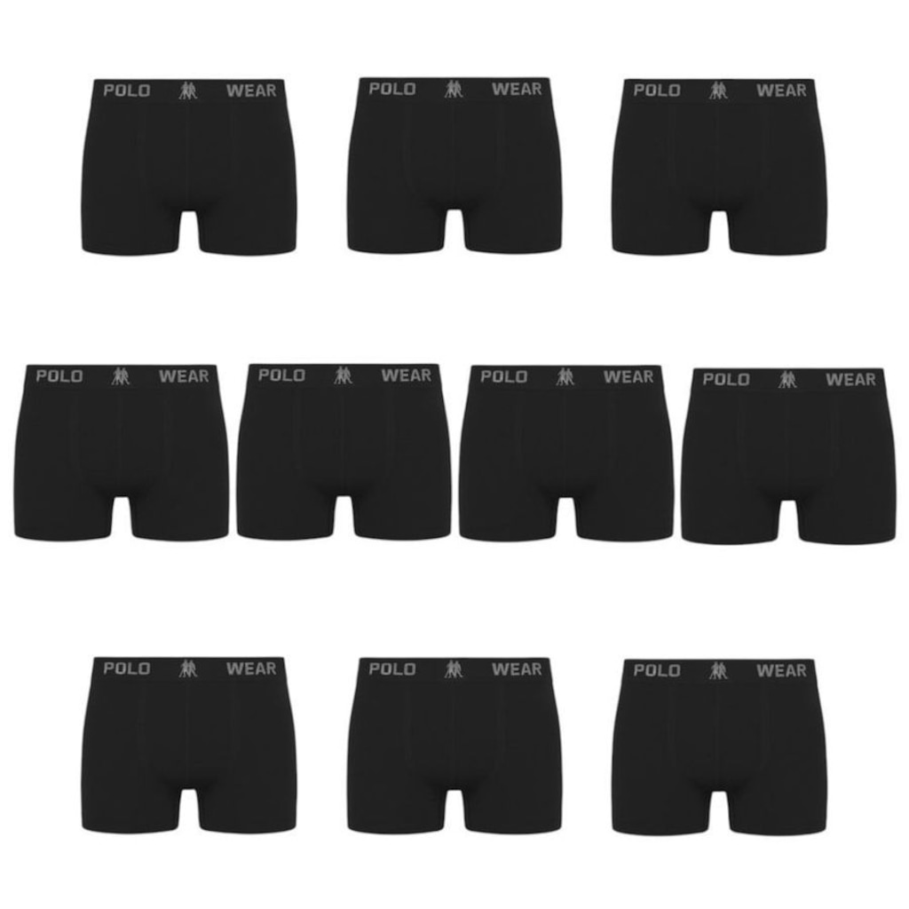 Cueca Boxer Polo Wear - 10 Unidades - Masculina