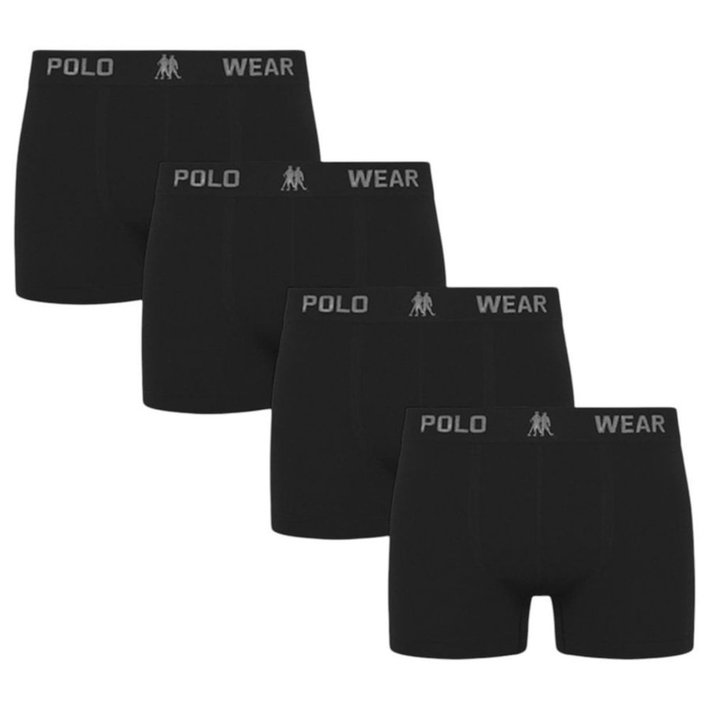 Cueca Boxer Polo Wear - 4 Unidades - Masculina