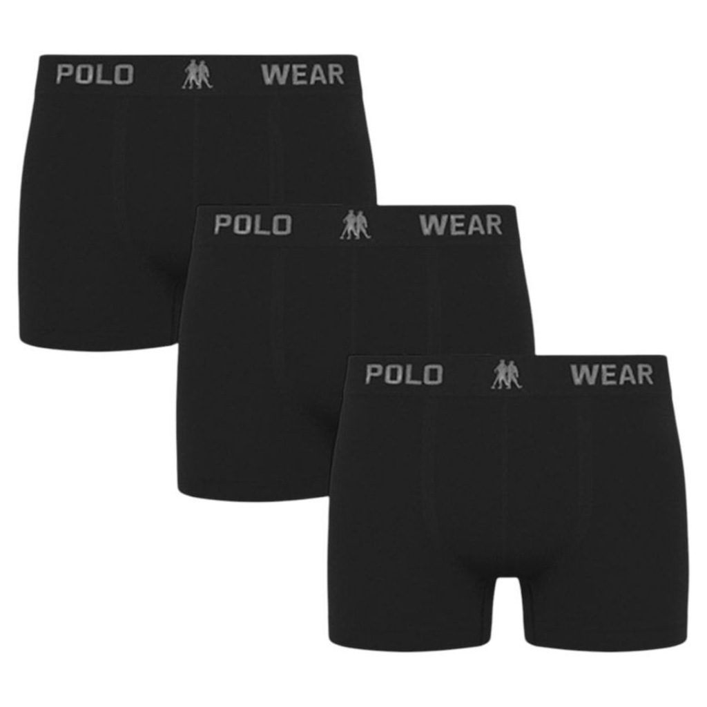 Cueca Boxer Polo Wear - 3 Unidades - Masculina