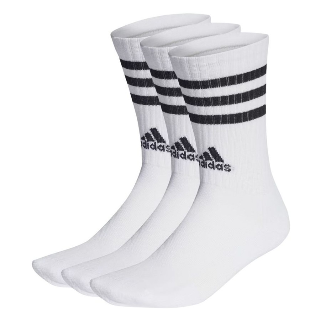 Kit Meia Cano Alto Unissex adidas 3 Stripes 3P - Foto 1