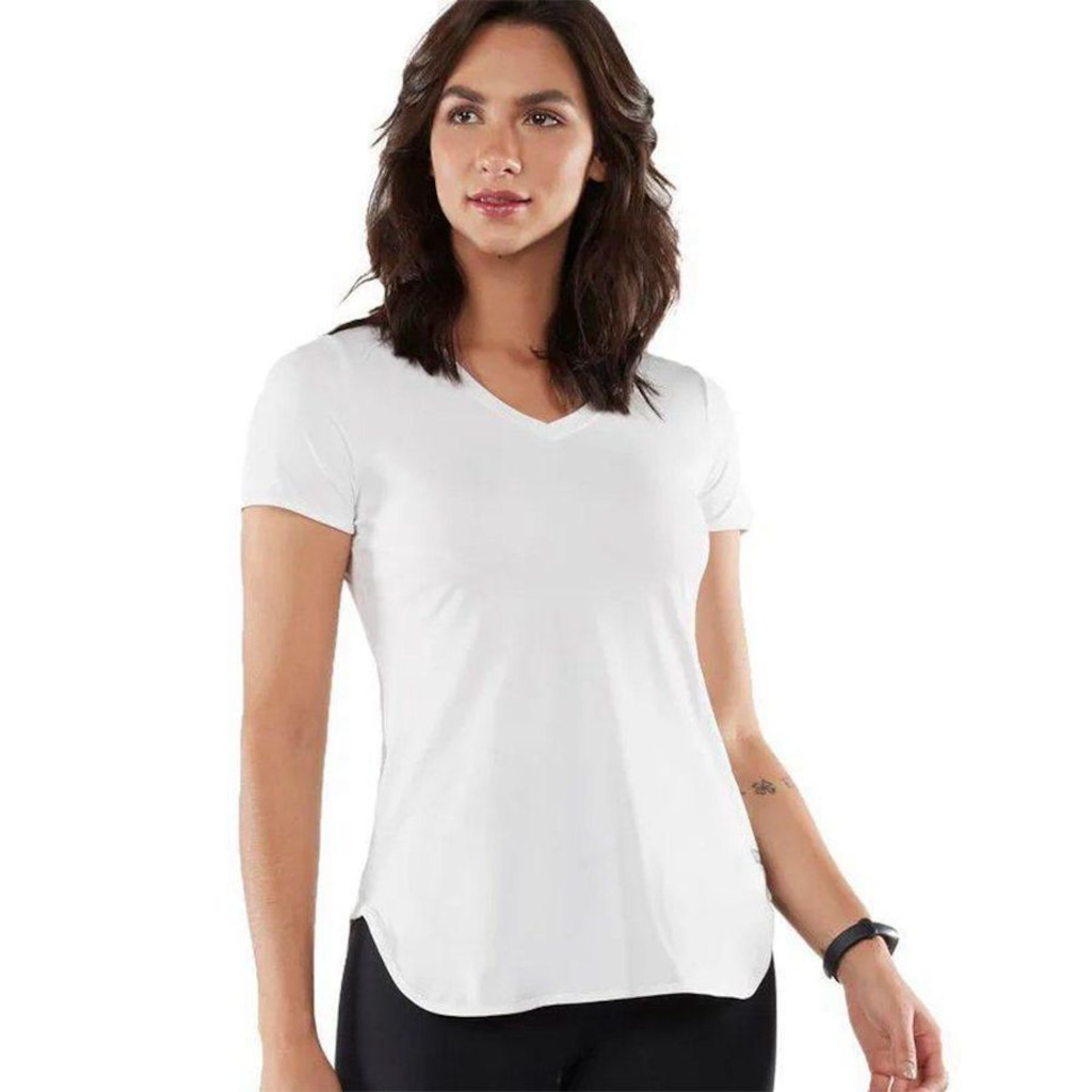 Camiseta Feminina Alto Giro Skin Fit Alongada