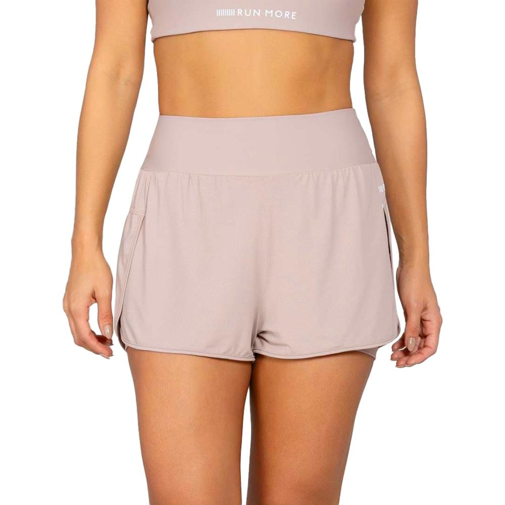 Short Feminino Run More 2 Em 1 Pontos de Luz