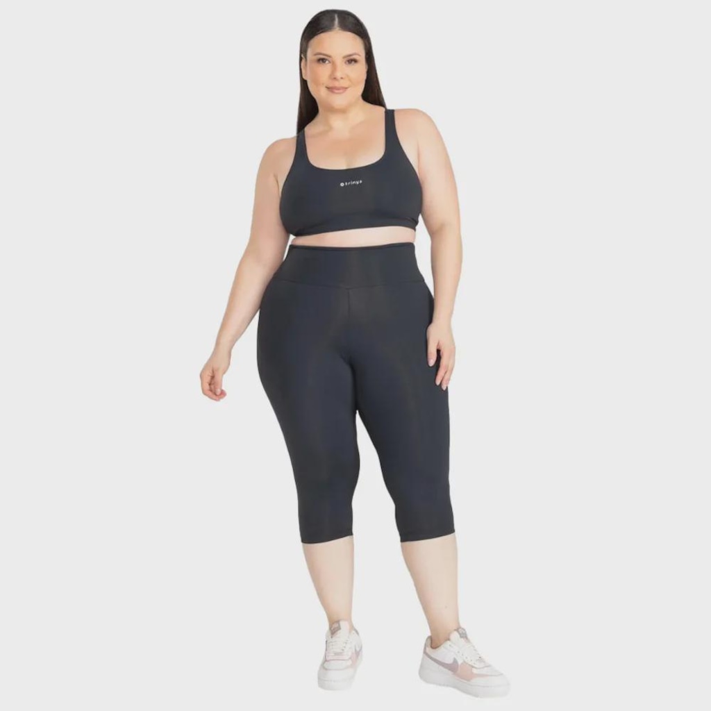 Calça Corsário Feminina Trinys Essential Flex Plus Size