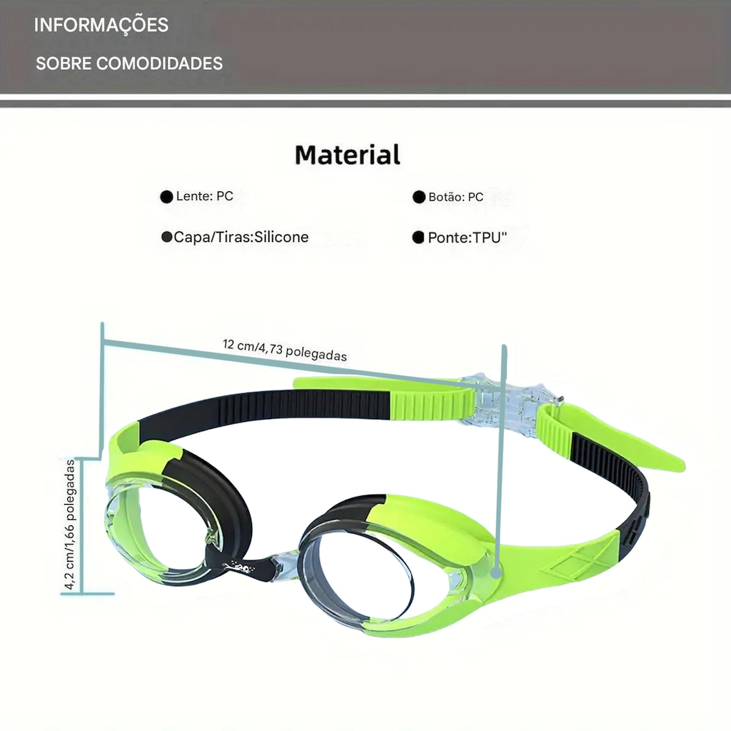 Imagem 2 do produto Óculos de Natação Gold Sports Confort Premium 6.0 High Definition - Infantil