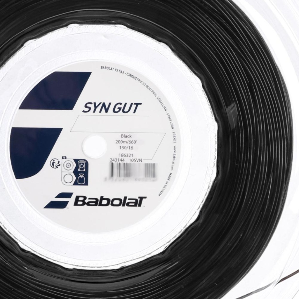 Imagem 2 do produto Corda Babolat Syn Gut 16L 1.30mm Rolo com 200 Metros