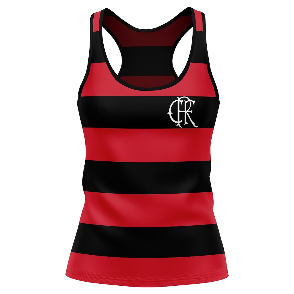 Camisa do Flamengo Regata Fla Tri Rubro-Negro Braziline Feminina