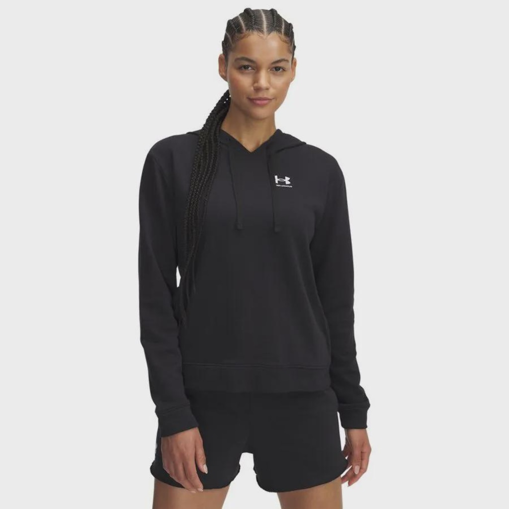 Blusão de Moletom Feminino Under Armour com Capuz Rival Terry