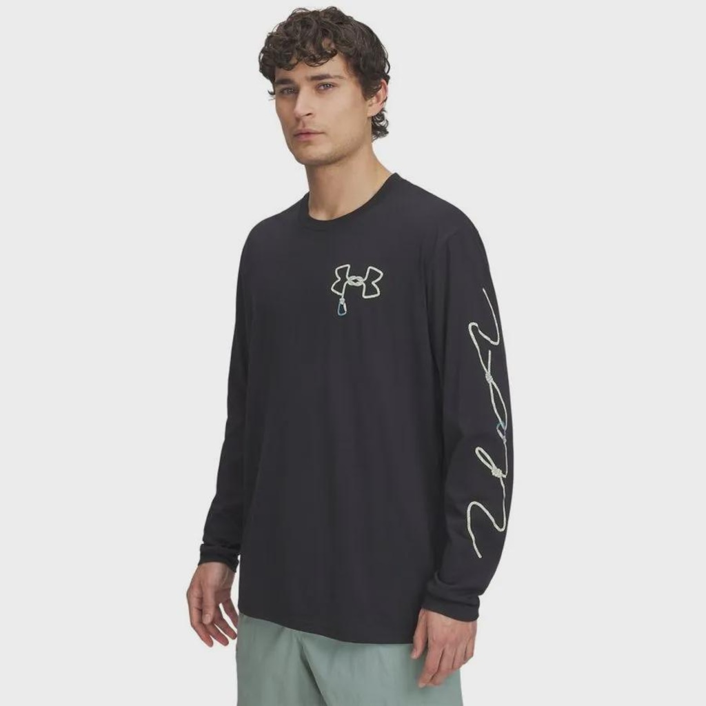 Camiseta Manga Longa Under Armour Outdoor Graphic Treino Masculina