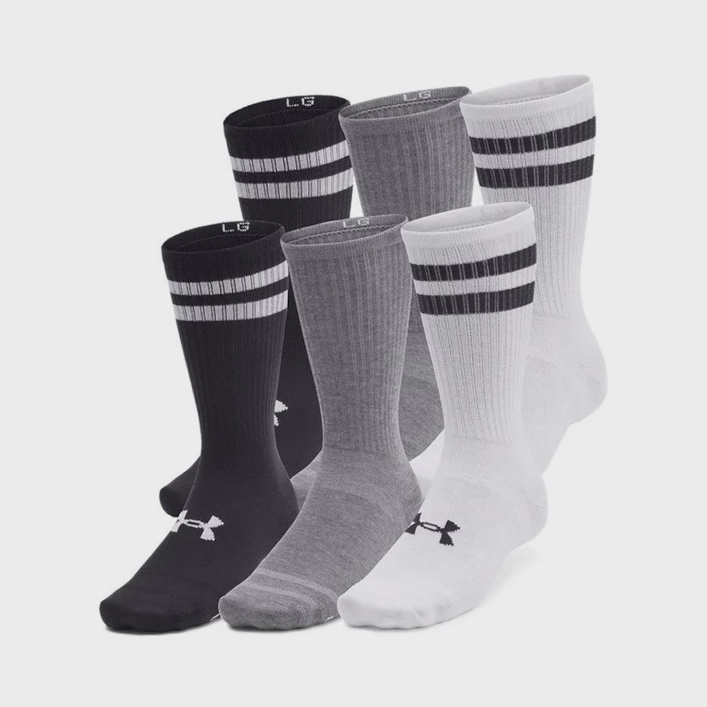 Meia Cano Alto Under Armour Essential - 6 Pares - Unissex