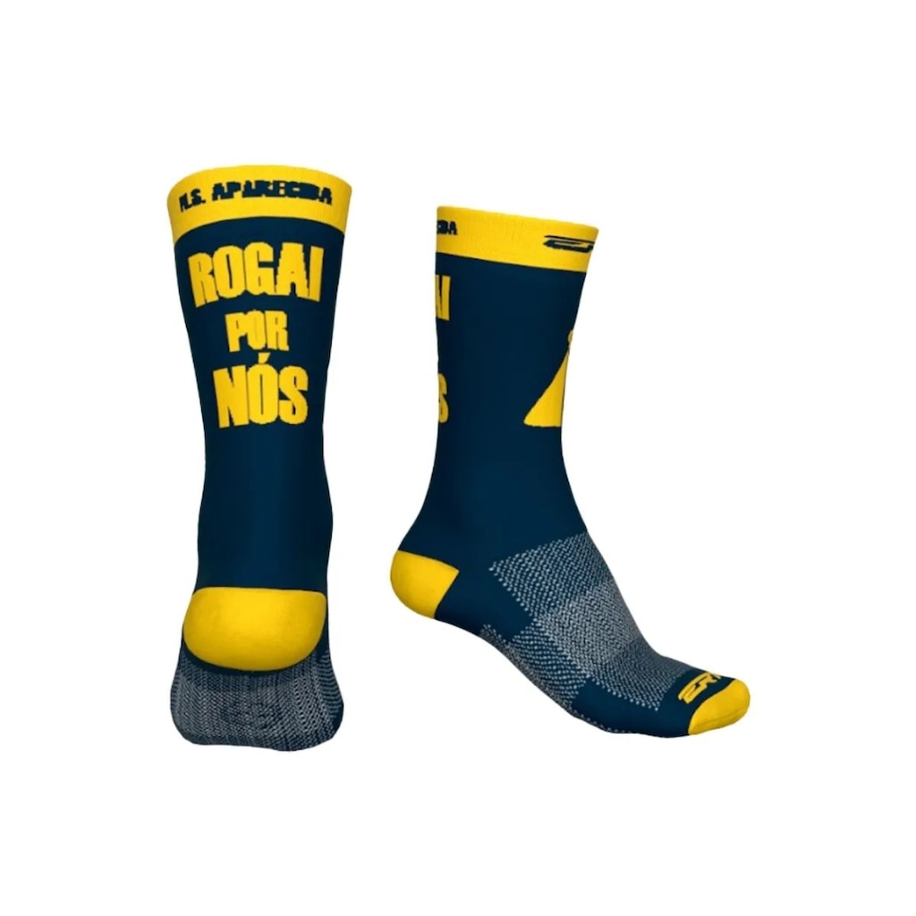 Meia de Ciclismo Cano Médio esportiva corrida ERT Caminho da Fé Unissex Tam 38-42