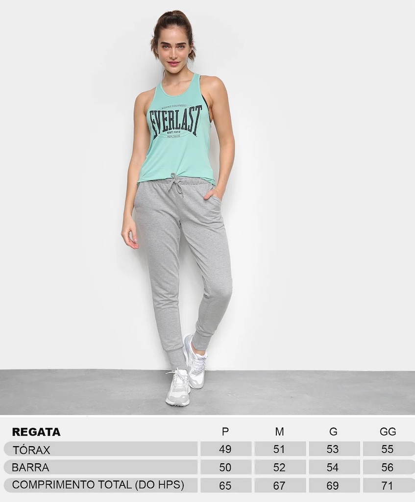 Imagem 4 do produto Camiseta Regata Feminina Everlast Básica