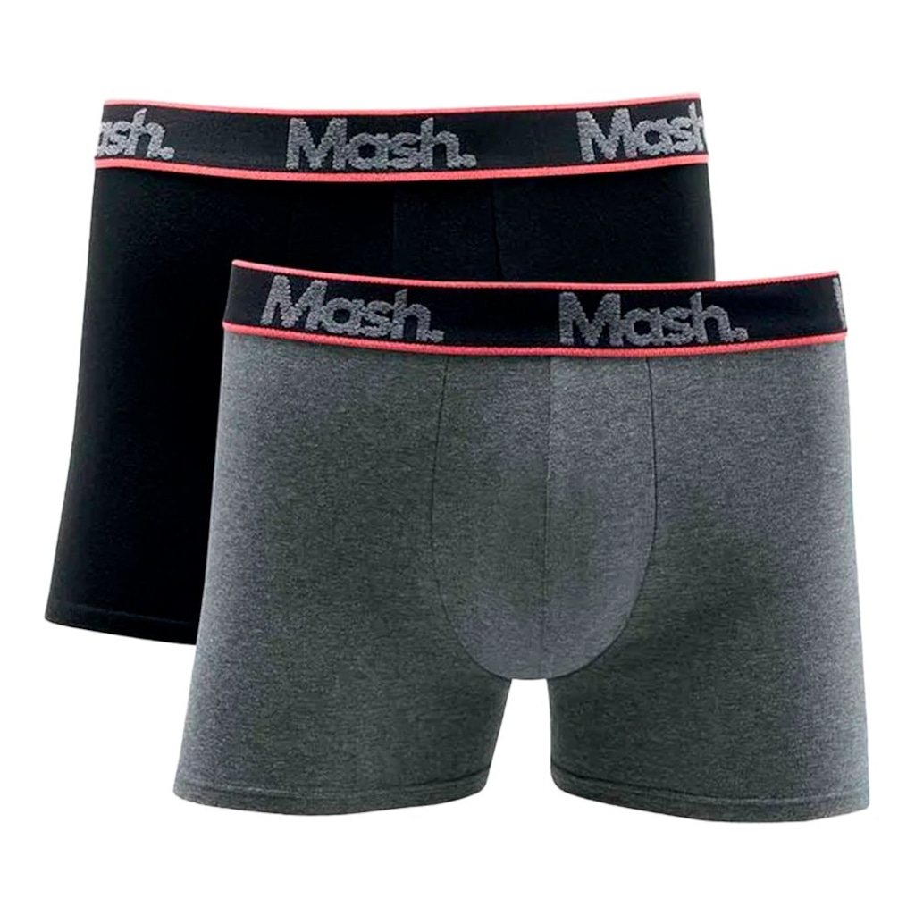 Kit 2 Cuecas Boxer Mash Basic Cotton Masculino