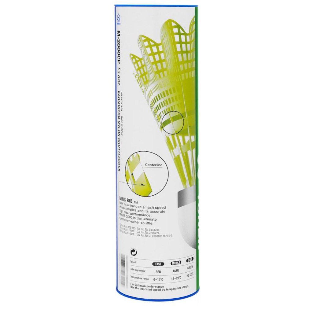 Imagem 3 do produto Peteca Yonex Mavis 2000 Tubo com 6 Unidades