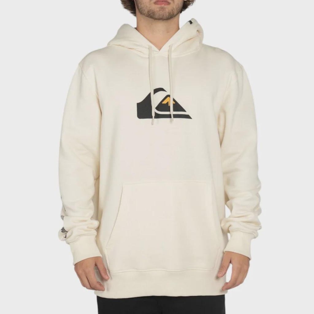 Blusão de Moletom Masculino Quiksilver Comp Logo Off