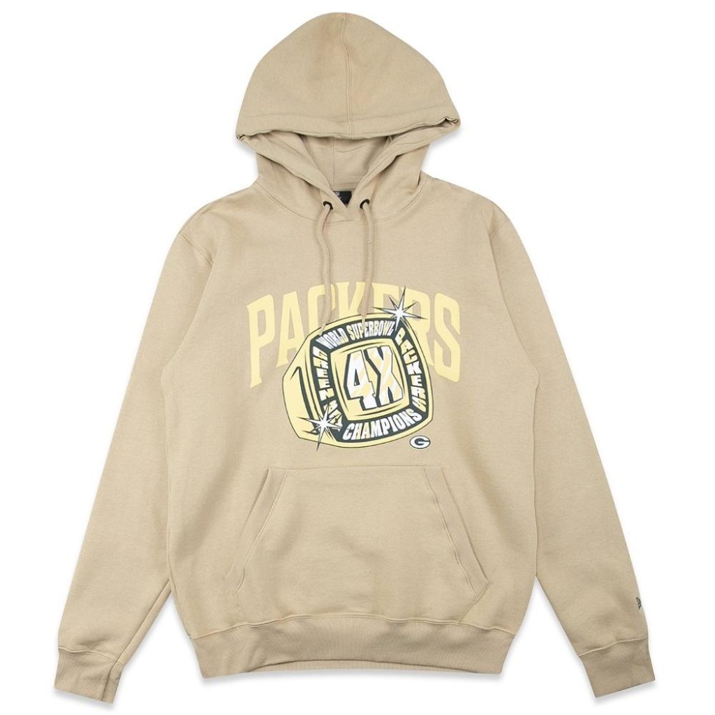 Blusão de Moletom Canguru Masculino New Era Green Bay Packers Core Programa