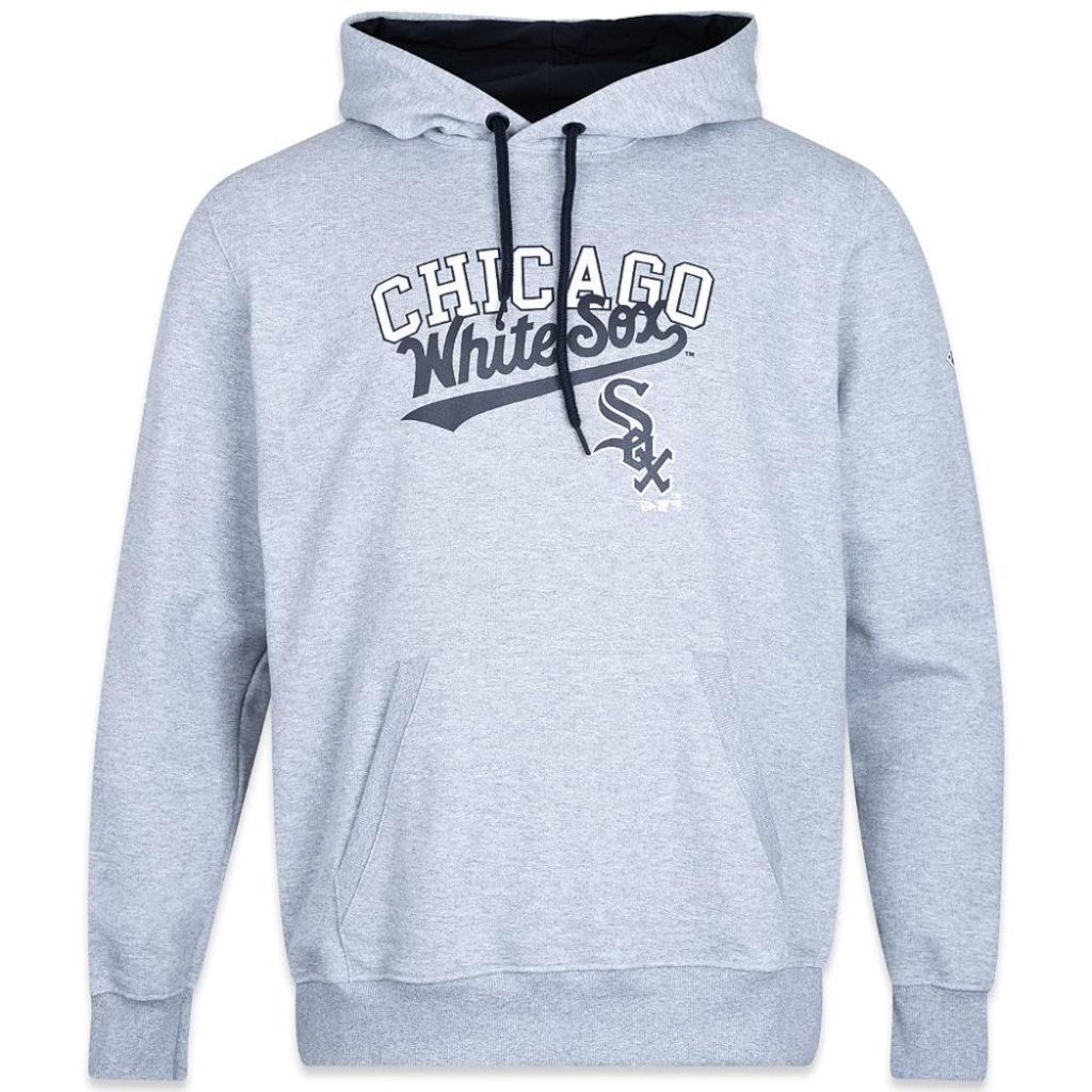 Blusão de Moletom Canguru Masculino New Era Chicago White Sox Club House