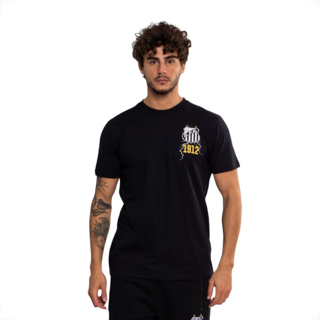 Camiseta do Santos 1912 Surf Center Oficial Escudo Masculina