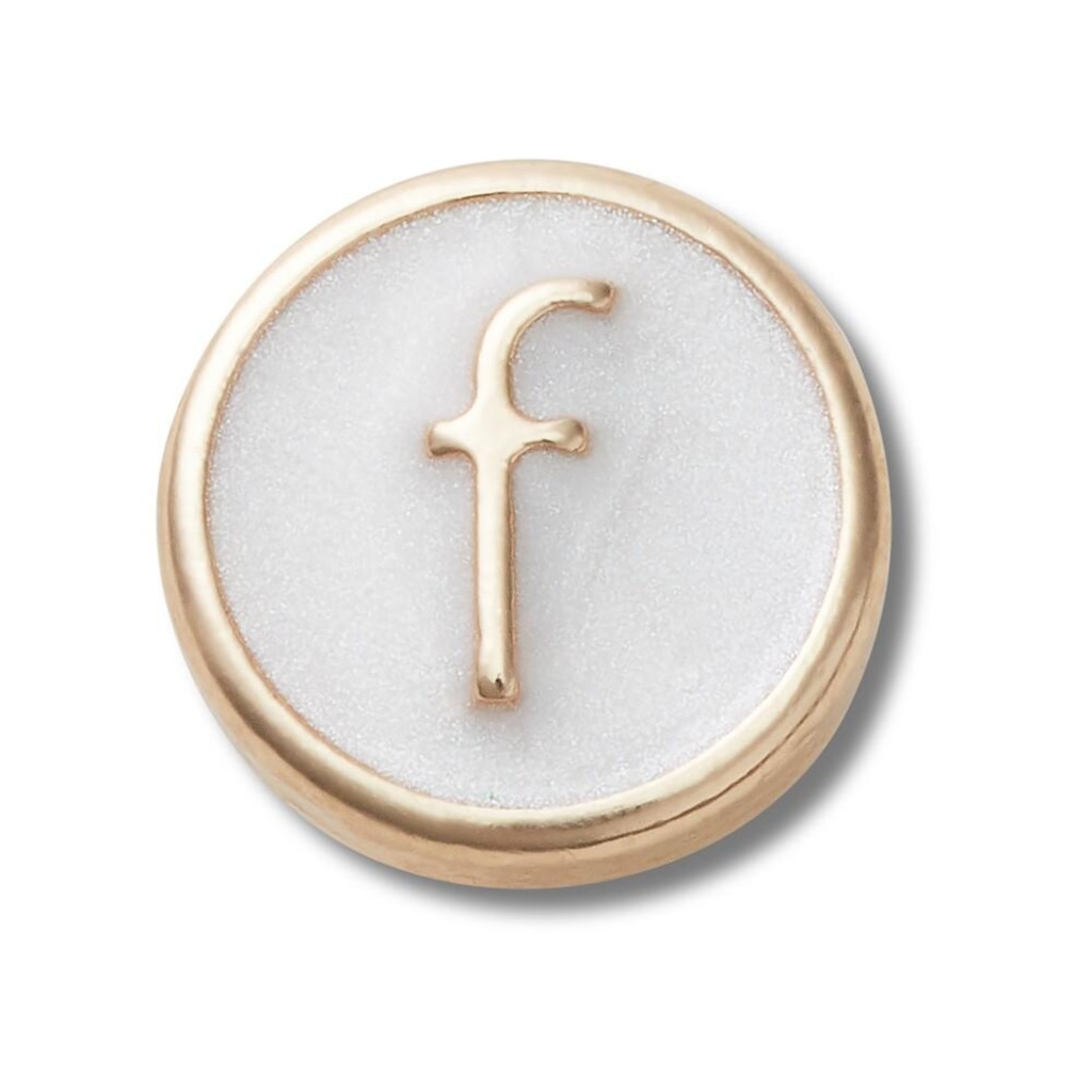 Jibbitz™ letra f pequena perolizada unico - Unissex