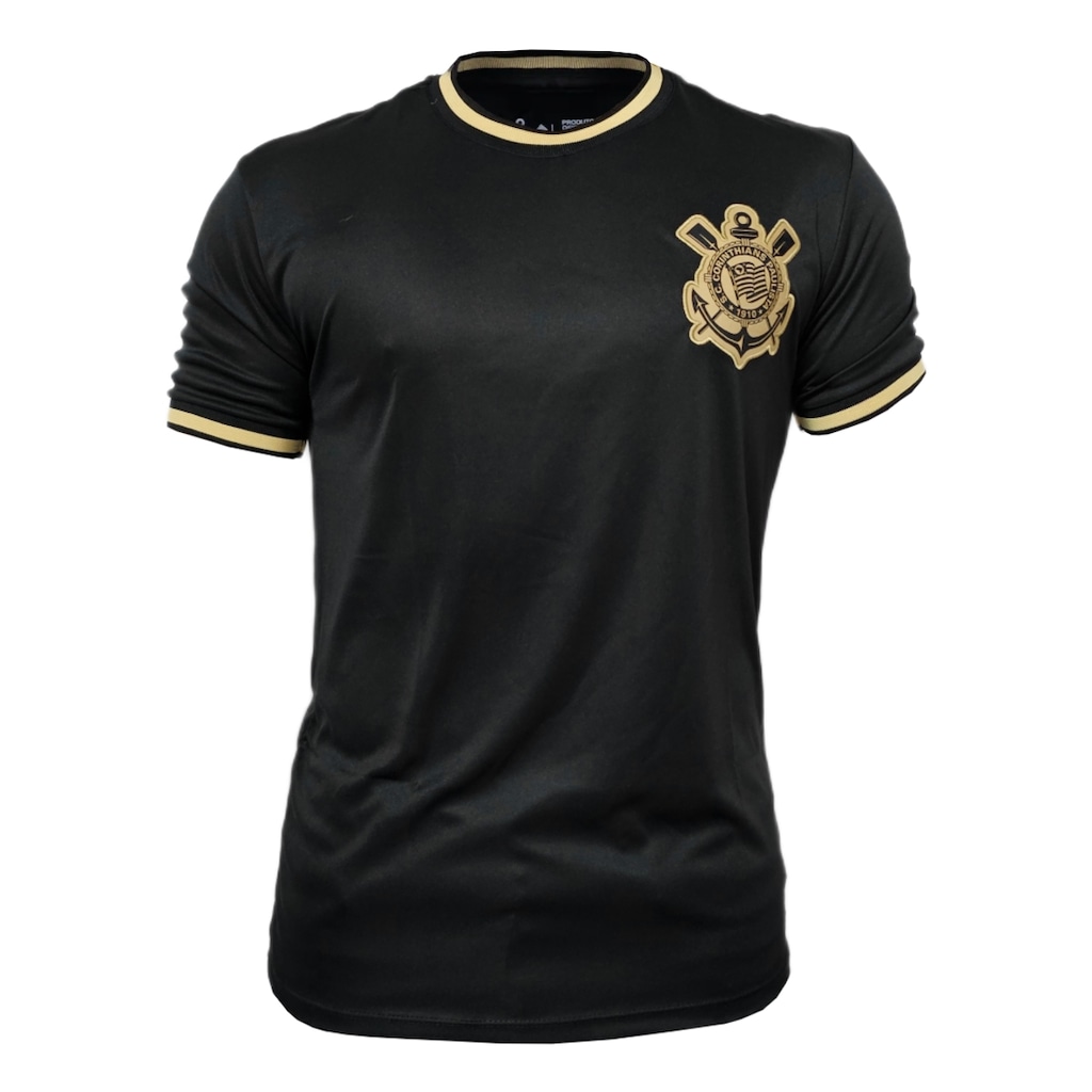 Camisa do Corinthians Símbolo Gold Bordado Coimbra Masculina