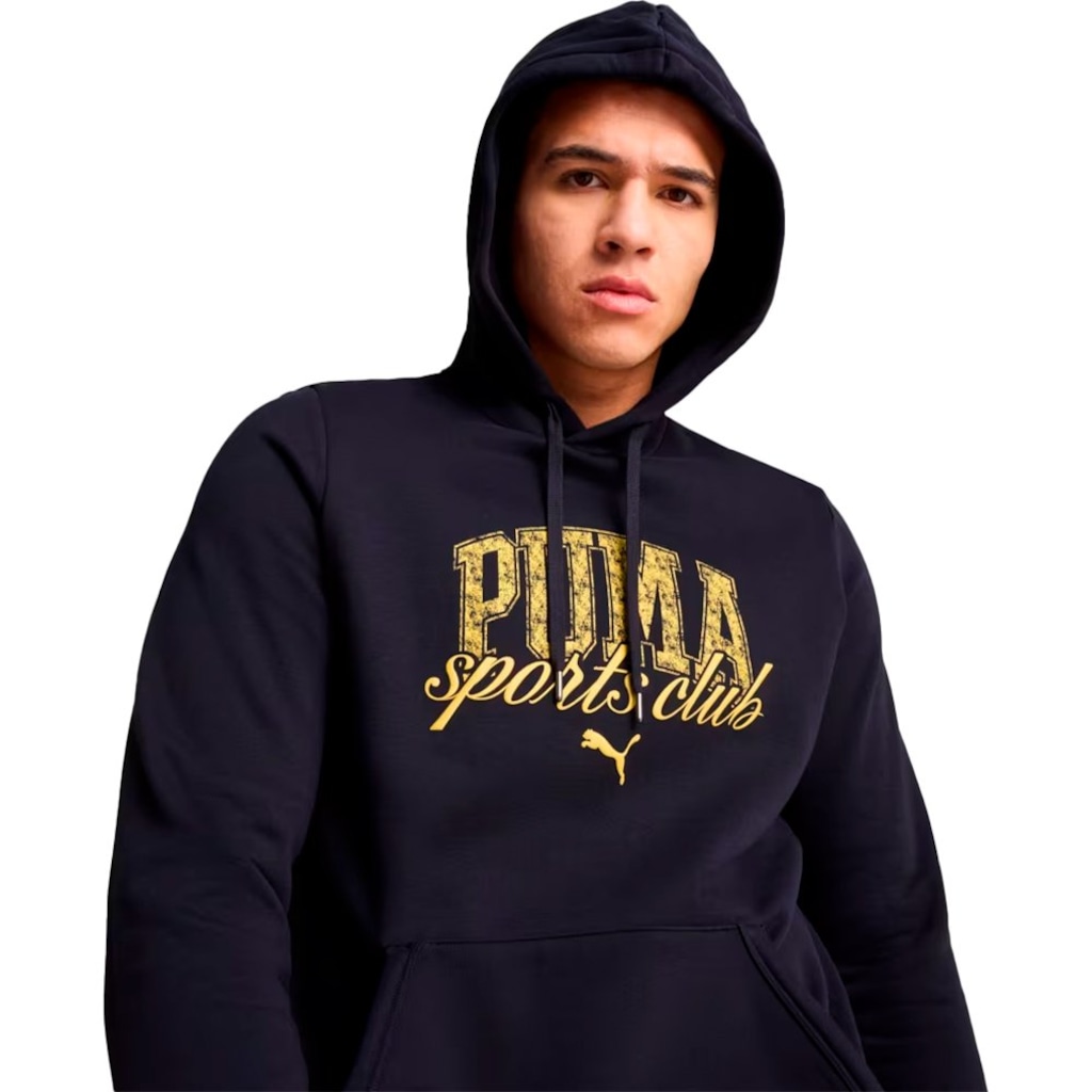 Blusão Masculino Puma Class Hoodie New Navy com Capuz