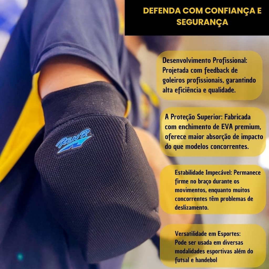 Imagem 3 do produto Cotoveleira de Futsal Rehr Evolution Adulto