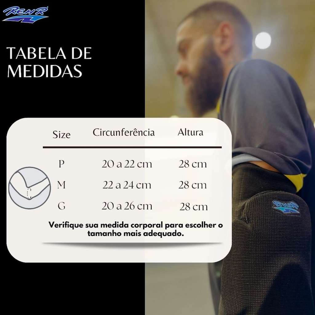 Imagem 4 do produto Cotoveleira de Futsal Rehr Evolution Adulto
