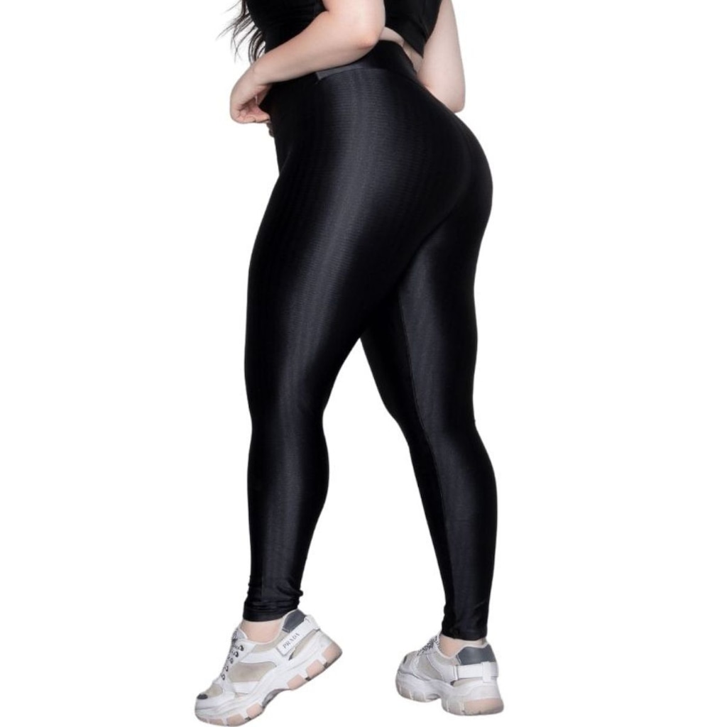 Imagem 2 do produto Calça Legging Plus Size New Zig 3D Vekyo Cós Alto Feminina