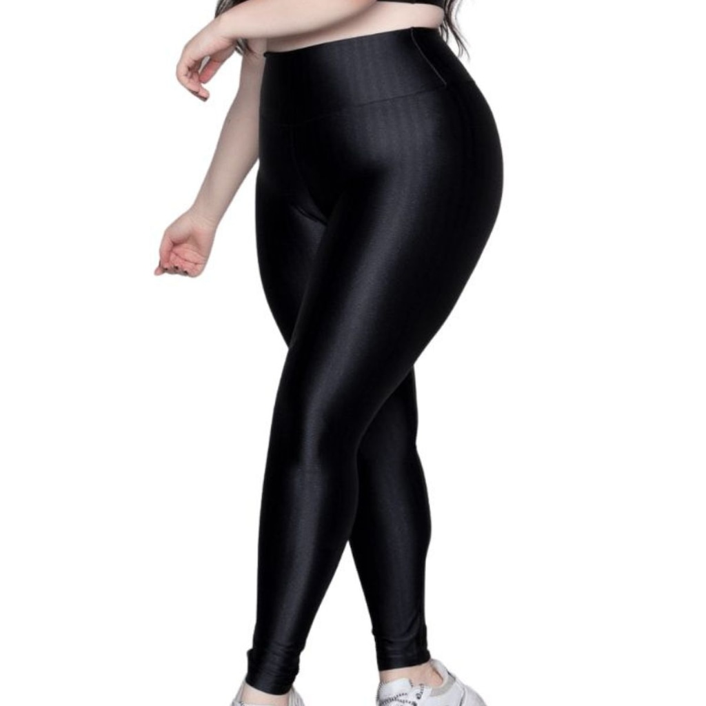 Imagem 3 do produto Calça Legging Plus Size New Zig 3D Vekyo Cós Alto Feminina