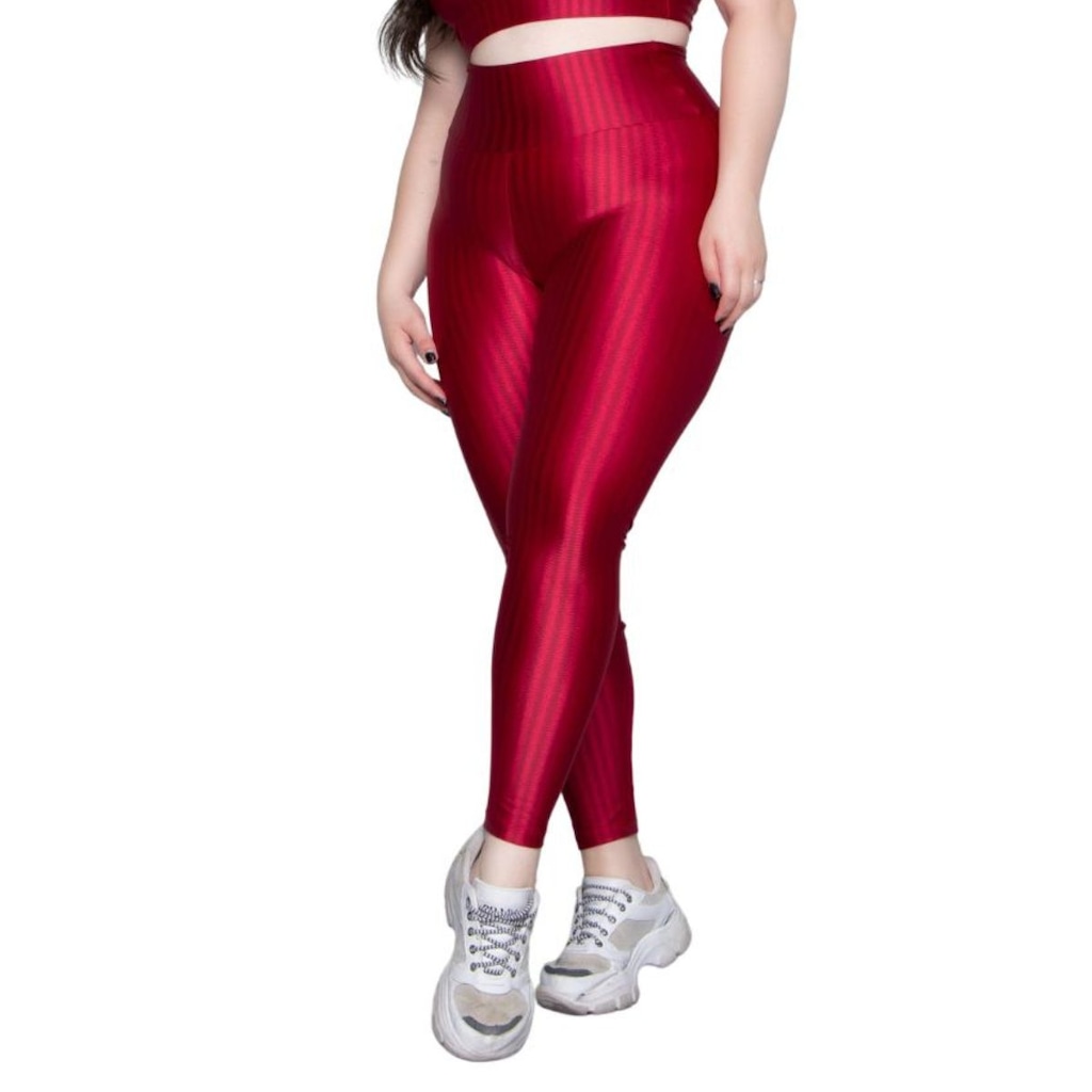 Calça Legging Plus Size New Zig 3D Vekyo Cós Alto Feminina