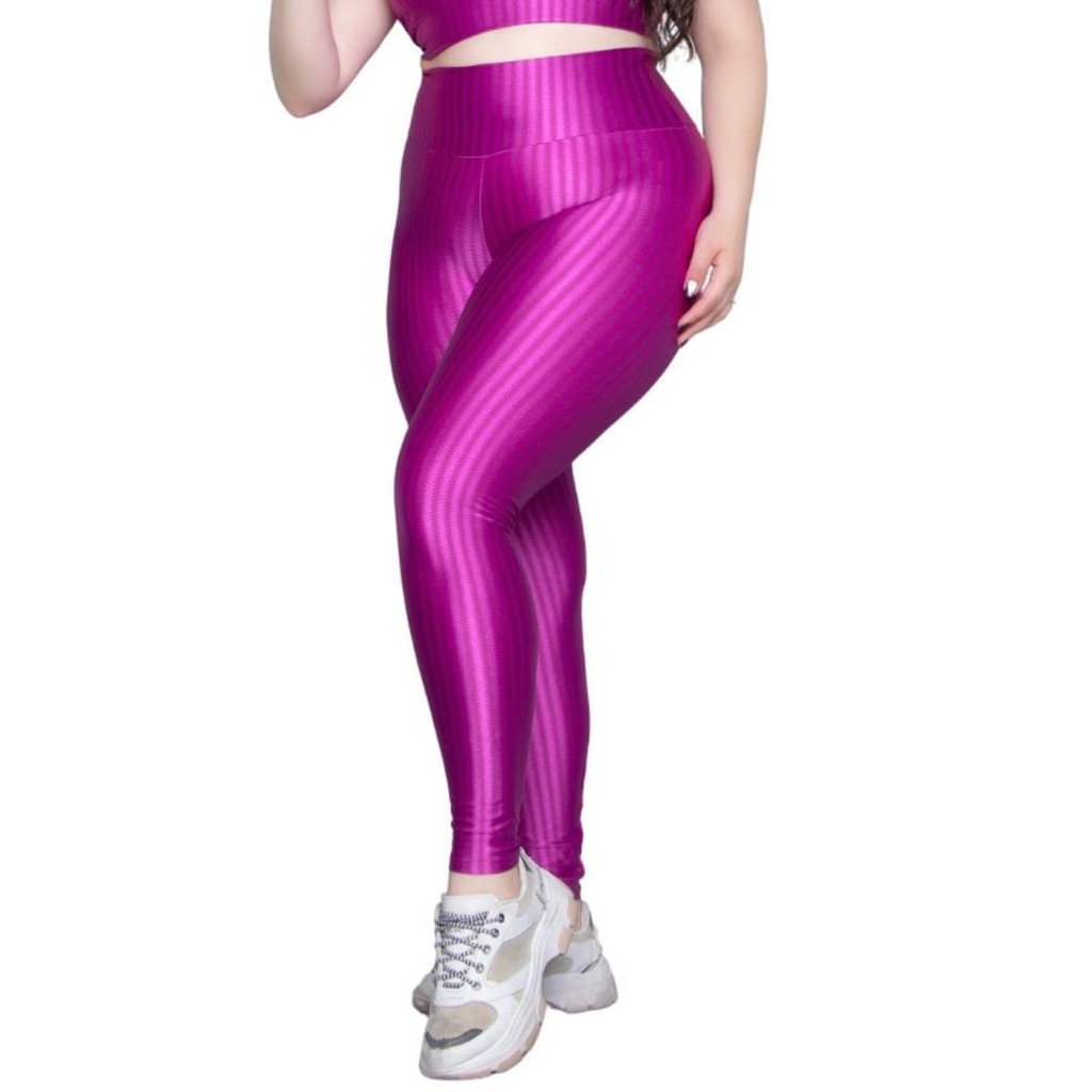 Calça Legging Plus Size New Zig 3D Vekyo Cós Alto Feminina