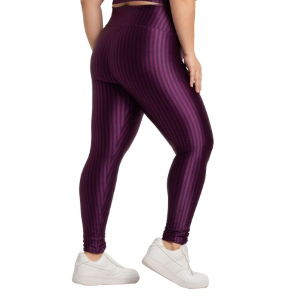 Imagem 2 do produto Calça Legging Plus Size New Zig 3D Vekyo Cós Alto Feminina