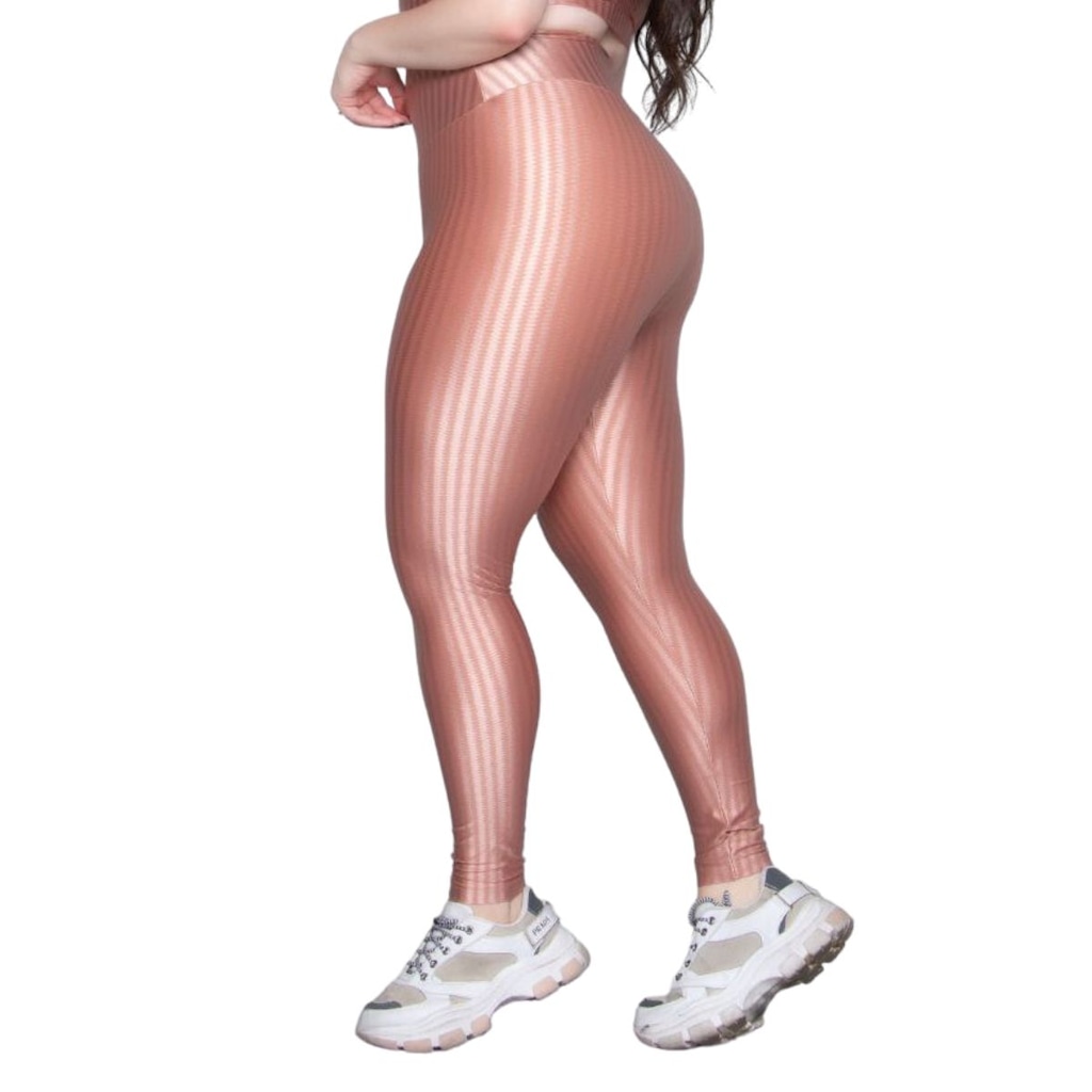 Imagem 3 do produto Calça Legging Plus Size New Zig 3D Vekyo Cós Alto Feminina