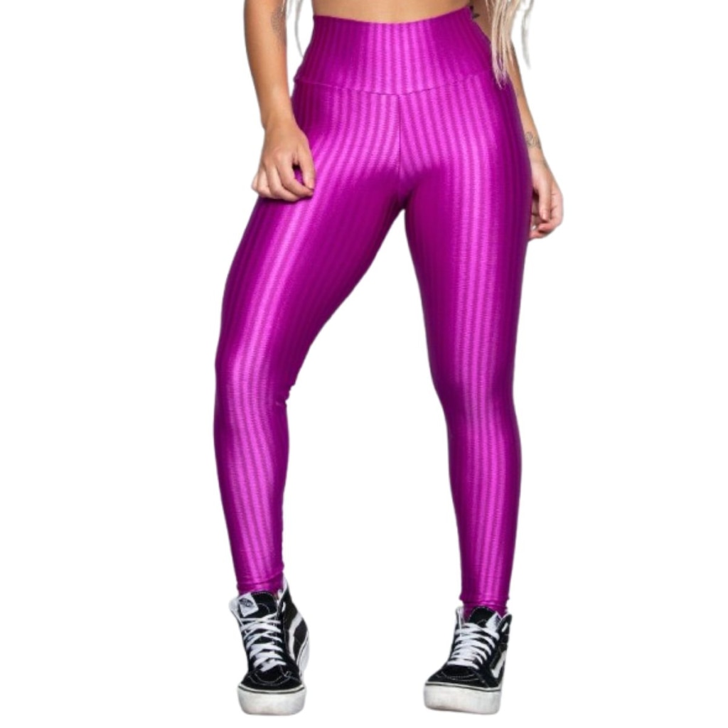 Calça Legging New Zig 3D Vekyo Cós Alto Feminina