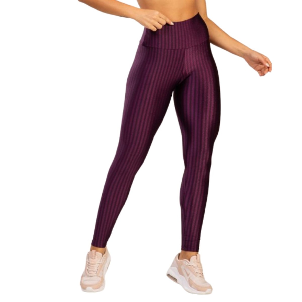 Calça Legging New Zig 3D Vekyo Cós Alto Feminina