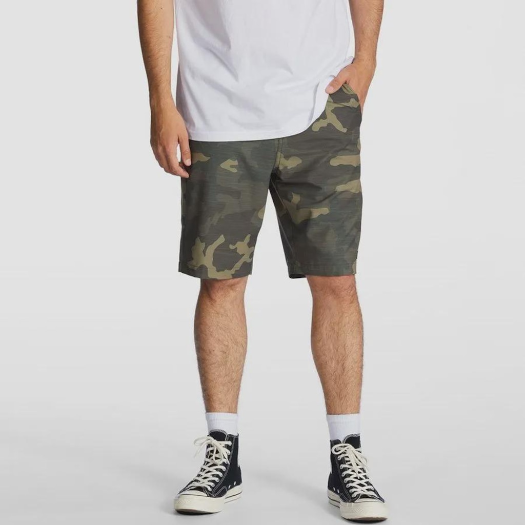 Bermuda Masculina Billabong Crossfire Slub Green Camo