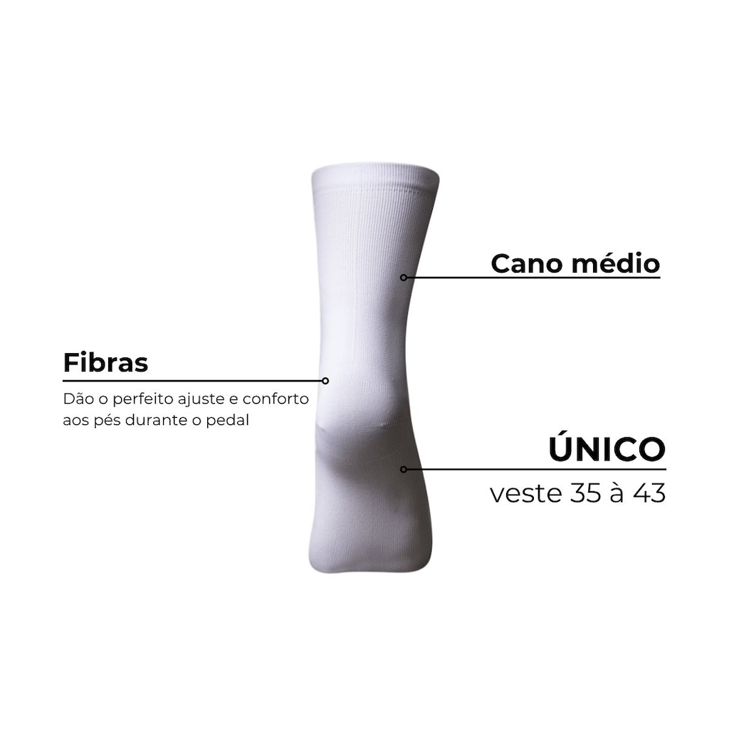 Imagem 5 do produto Kit 2 Pares de Meia Ciclismo Cano Médio corrida Mauro Ribeiro Tamanho 35 ao 43 Unissex