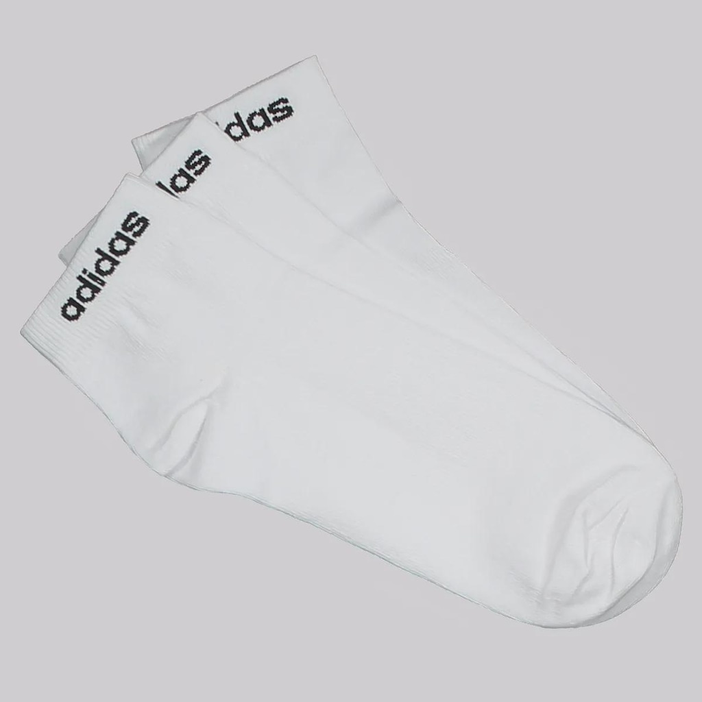 Kit 3 Pares de Meia Cano Médio adidas Logo Linear ESS Unissex
