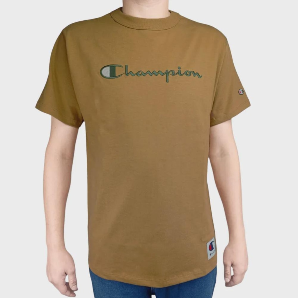 Camiseta Masculina Champion Heritage Script 30 Colors Briefly